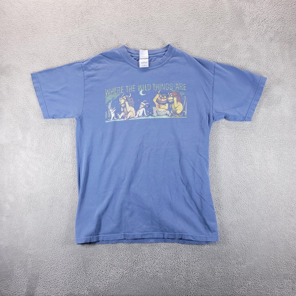 VTG Where The Wild Things Are Shirt Mens M Blue Max Monsters Graphic Tee Gildan